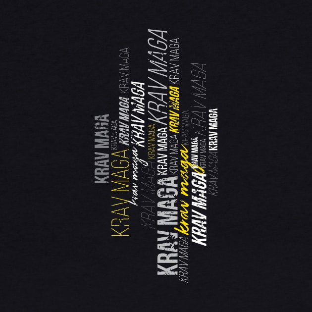 Krav Maga Cool Yellow Lettering Workout Design by polliadesign